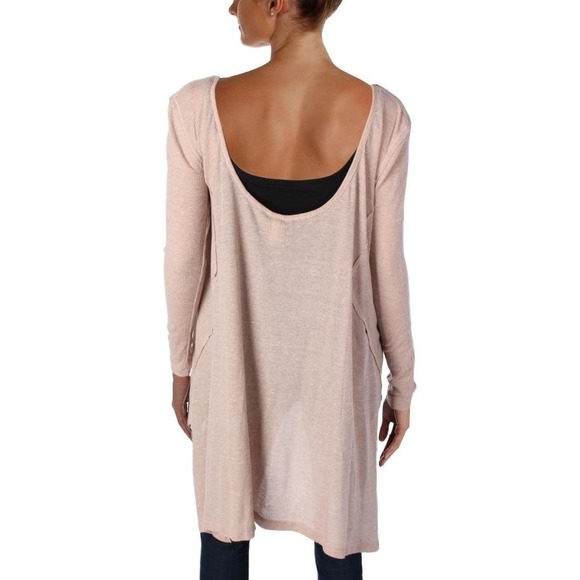 We The Free Beige Long Sleeve Scoop Neck The Incredible Tee Top Medium FLAWED - Picture 2 of 14